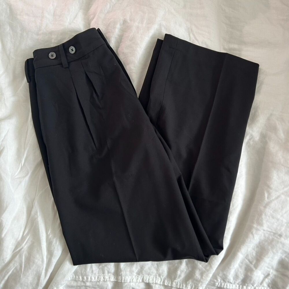 Doen Olivia High Rise Straight Leg Pants Black Size 4 NWOT